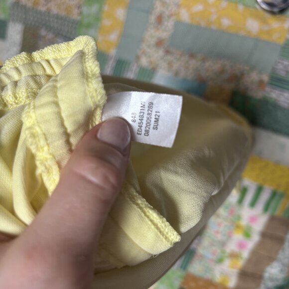 Open Edit (Nordstrom) Butter Yellow Side Slit Skirt - Picture 7 of 8